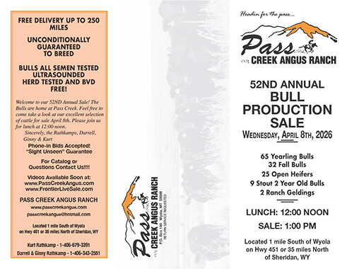 Pass Creek Catalog first page