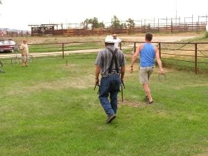 People playing Horseshoe